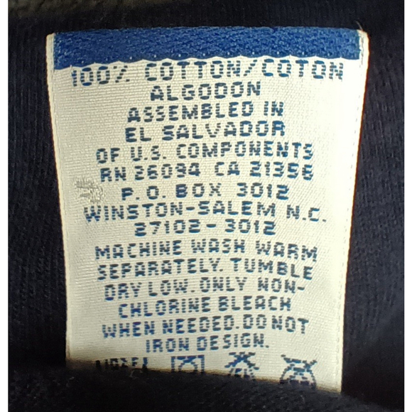 Vintage 90s Texas Tech Red Raiders Adult XL T-shirt Navy Blue Tee Champion - Picture 7 of 7